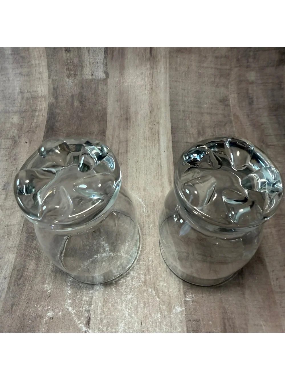 Set of 2 HPNOTIQ Clear Glass Footed Glasses Tasting On The Rocks Barware